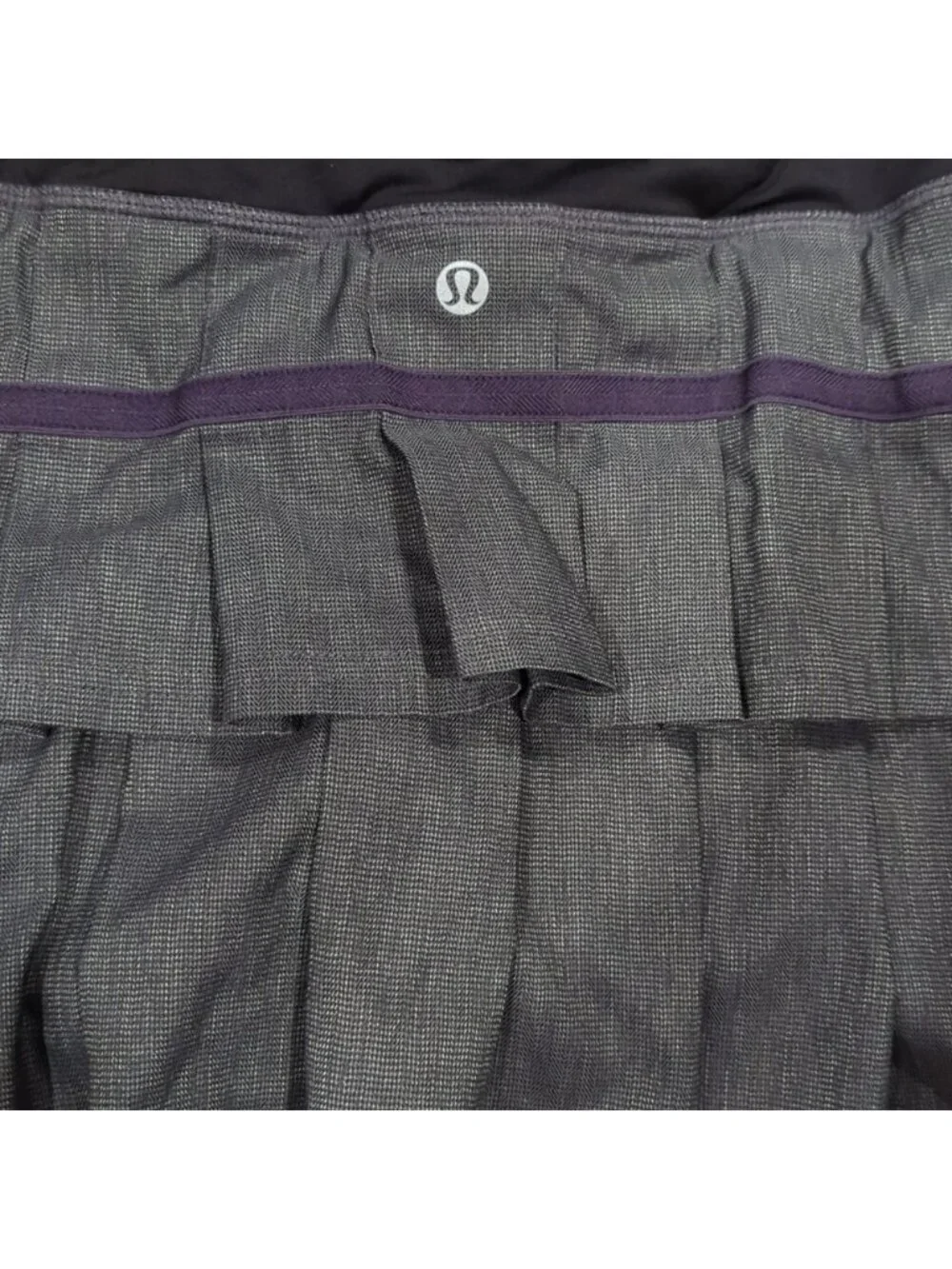 Lululemon Run: Pace Setter Skirt Heathered deep coal and black and indigo